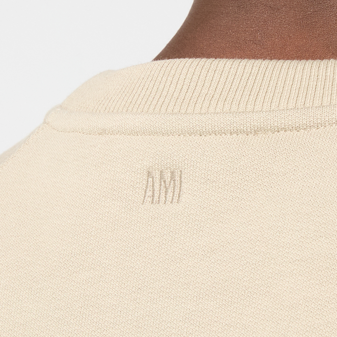 AMI PARIS Small Embossed ADC Sweatshirt beige 95945 4