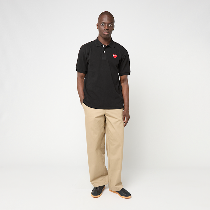 Comme des Garcons Play T-Shirt Polo Red Emblem Red Heart zwart 96049 2