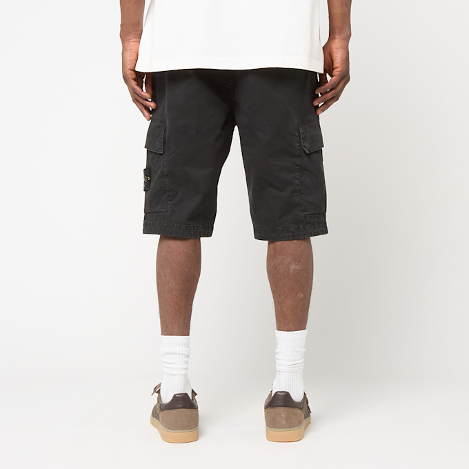 Stone Island Regular Fit-Shorts aus Fleece schwarz 96423 4