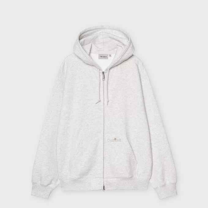 Carhartt WIP Hooded WIP Label Sweat Jacket grau 96770 1