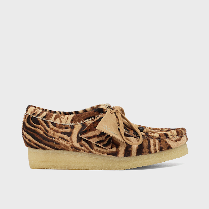 Clarks Wmns Wallabee "Tiger Print" brown 97484 2