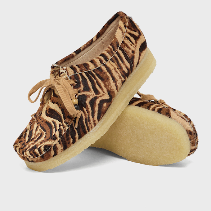 Clarks Wmns Wallabee "Tiger Print" braun 97484 7