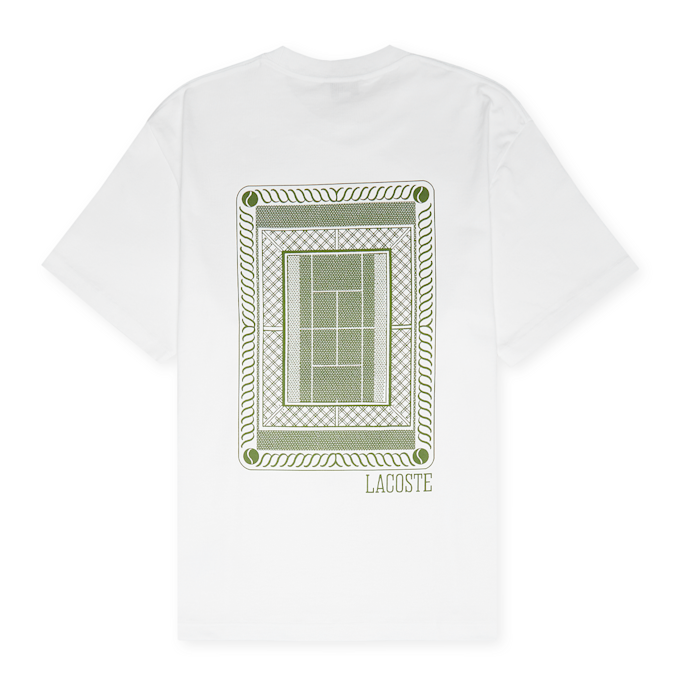 Lacoste Custom Slim Fit Jersey Crewneck T-Shirt weiß 97659 1