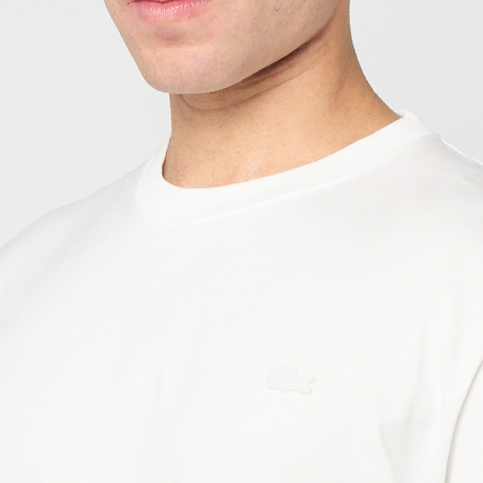 Lacoste Custom Slim Fit Jersey Crewneck T-Shirt weiß 97659 5