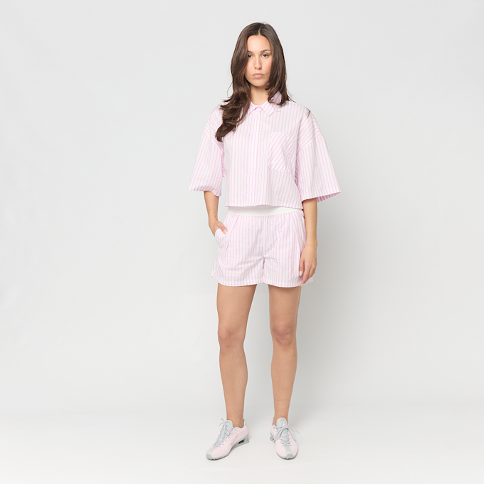 Nike   Wmns sportswear Woven Popelin Stripe Shirt rosa 98008 2
