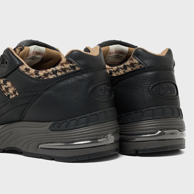 New Balance 991 V1 Made in UK Tweed Luxe Leather (M991HT1) black 99225 5
