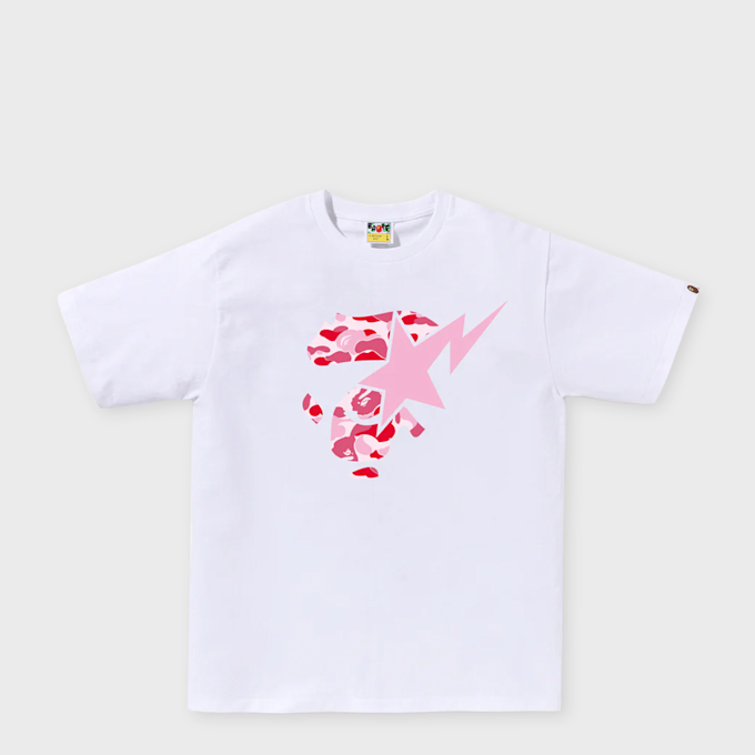 A Bathing Ape ABC Camo Ape Face Sta Tee M weiß 99436 1