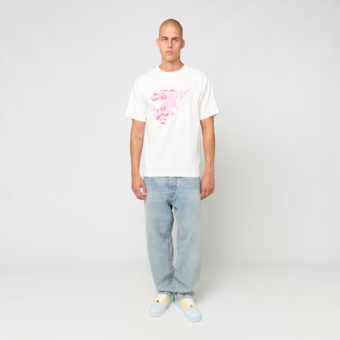 A Bathing Ape ABC Camo Ape Face Sta Tee M white 99436 2