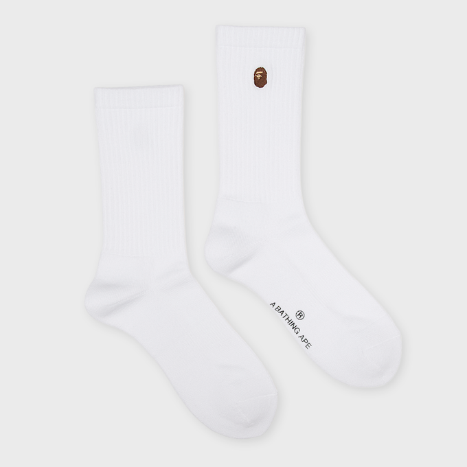 A Bathing Ape Ape Head One Point Socks weiß 99472 2