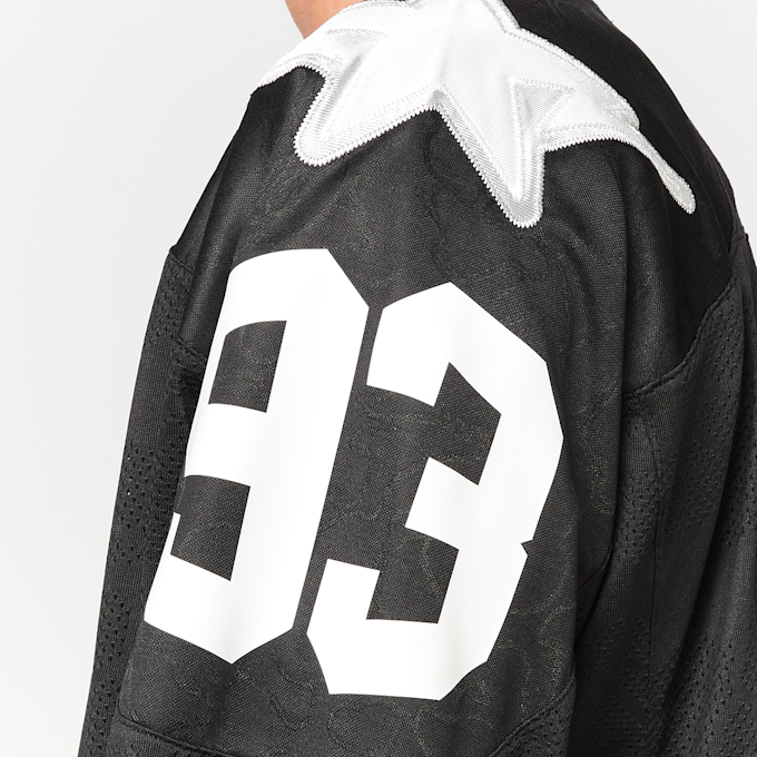 A Bathing Ape Line Camo Multi Logo Cropped Fit Football Jersey schwarz 99512 5