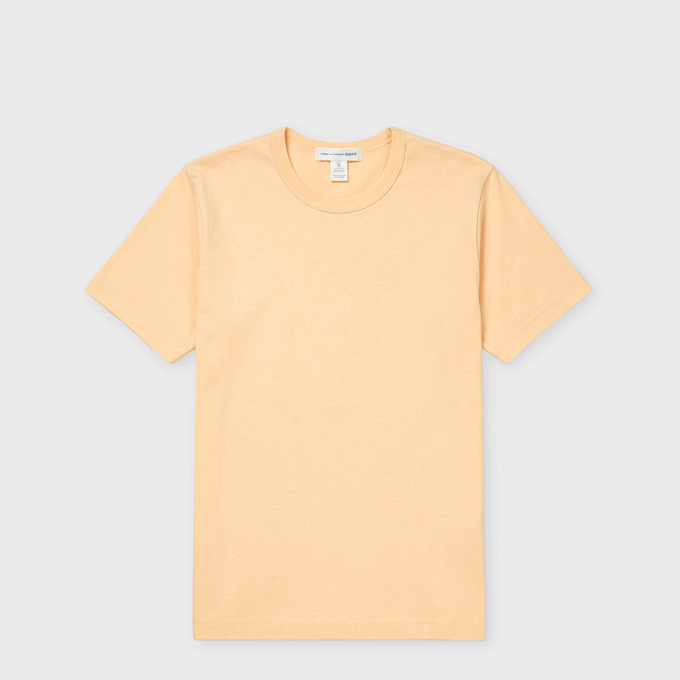 Comme des Garcons Shirt Custom Slim Fit Jersey Crewneck T-Shirt gelb 100011 1