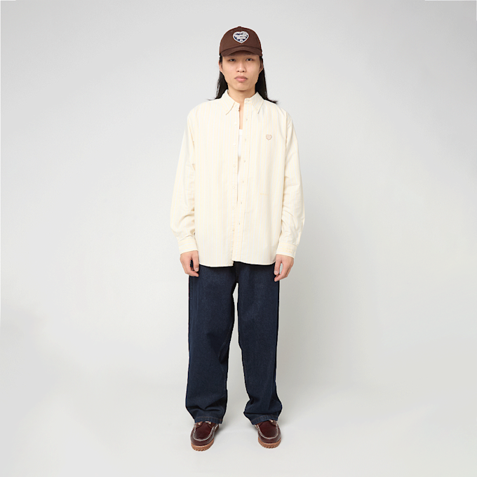 HUMAN MADE Stripe OX B.D Shirt yellow 103141 2