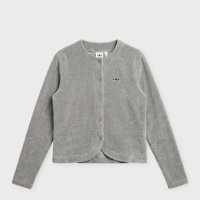 adidas Originals Premium Essential Chenille Button Up Cardigan grey 103837 1