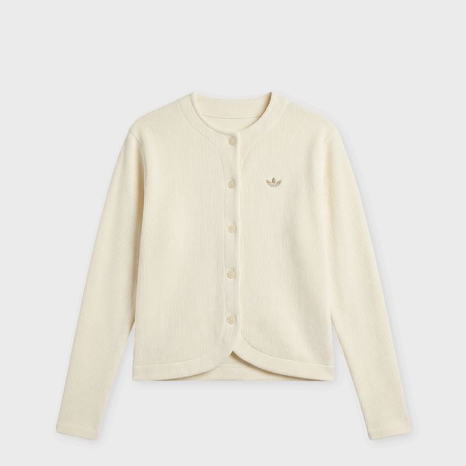 adidas Originals Premium Essential Chenille Button Up Cardigan beige 103839 1
