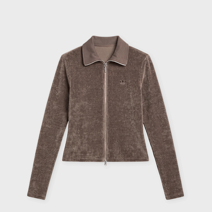adidas Originals Premium Essential Chenille Zip Up Track Cardigan Braun 103840 1