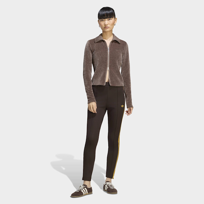 adidas Originals Premium Essential Chenille Zip Up Track Cardigan Braun 103840 2