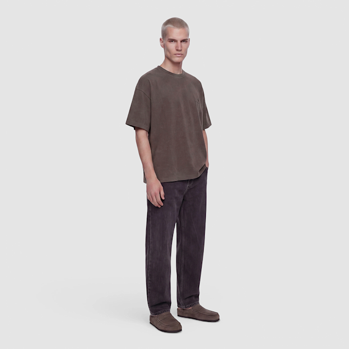 Carhartt WIP S/S Lambert T-Shirt tobacco moon wash Undefined Color 104047 2