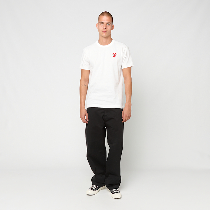 Comme des Garcons Play T-Shirt Double Red Emblem white 104464 2