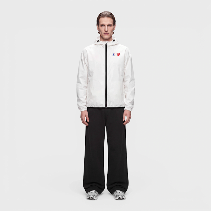 Comme des Garcons Play K-Way Full Zip Jacket Red Emblem weiß 104469 2