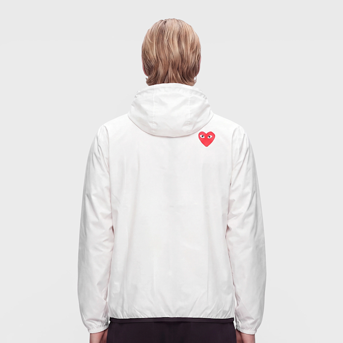 Comme des Garcons Play K-Way Full Zip Jacket Red Emblem white 104469 3