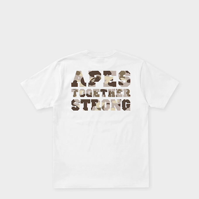 A Bathing Ape Color Camo College ATS Tee white 104951 1