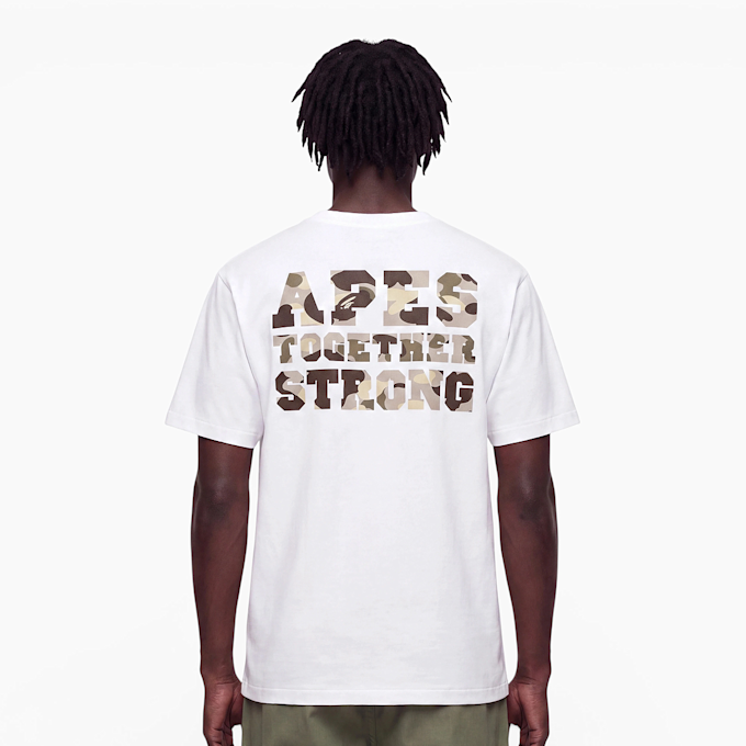 A Bathing Ape Color Camo College ATS Tee white 104951 3