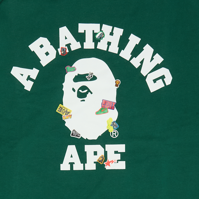 A Bathing Ape Bape Sticker College Relaxed Fit Tee grün 104953 3
