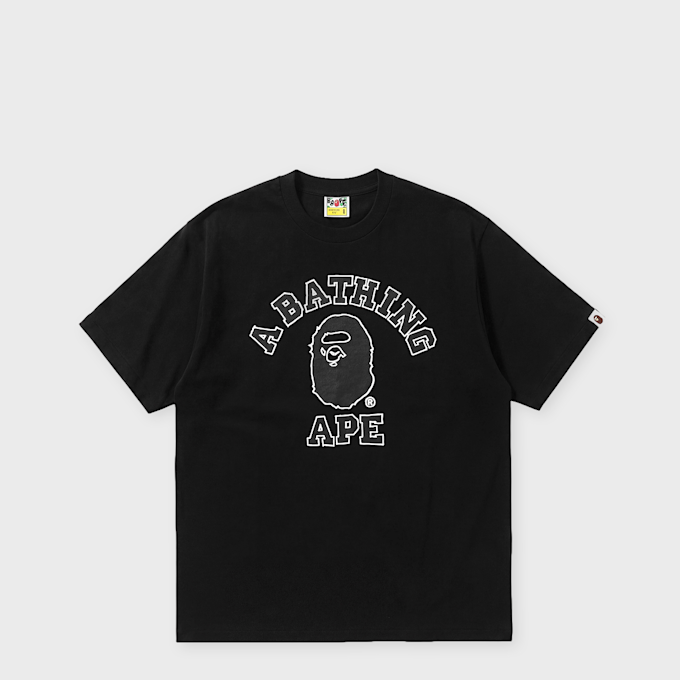 A Bathing Ape Hand Drawn Outline College Relaxed Fit Tee black 104958 1