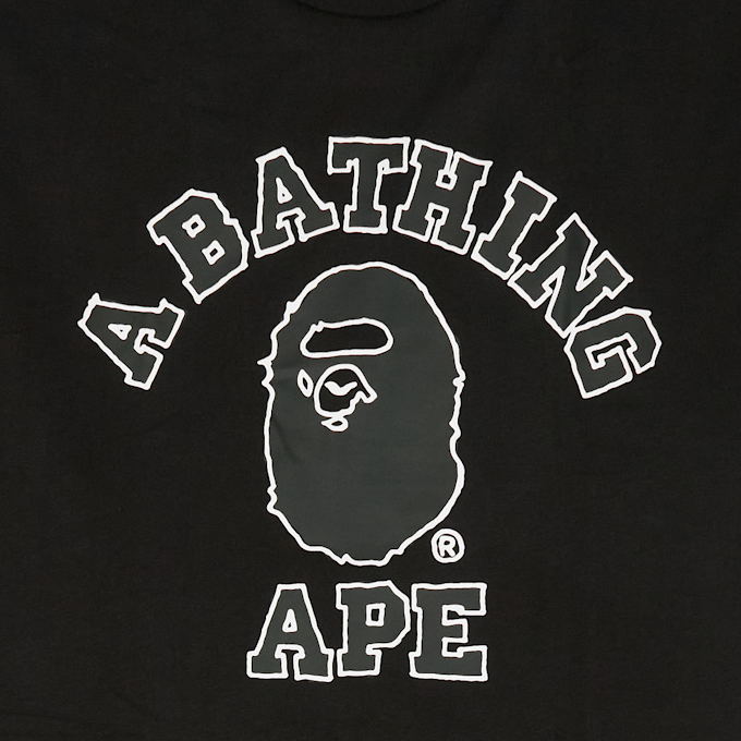 A Bathing Ape Hand Drawn Outline College Relaxed Fit Tee black 104958 3