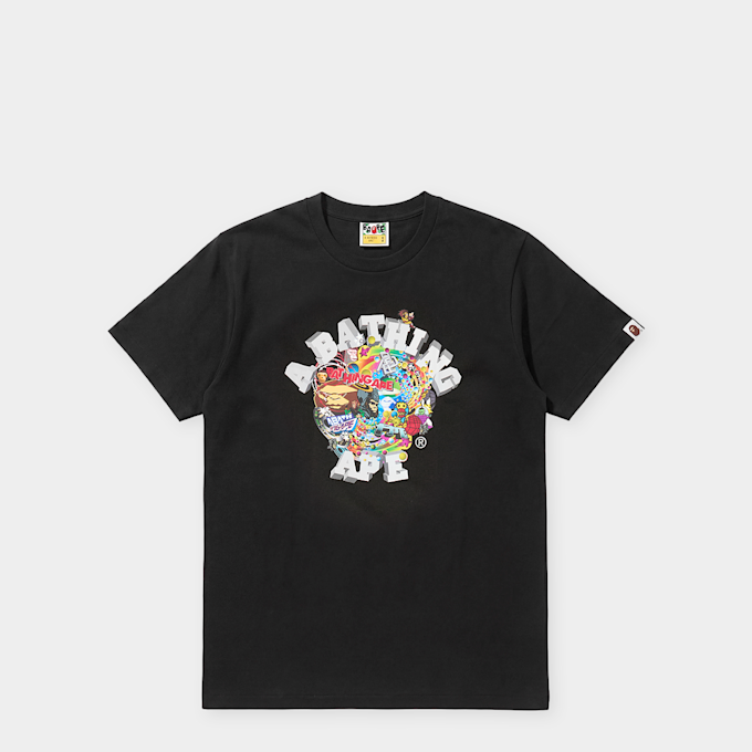 A Bathing Ape Colorful 3D Graphic College Tee black 104966 1