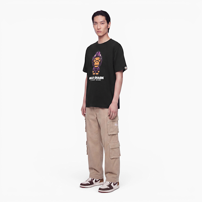 A Bathing Ape Color Camo Milo Shark FZH Tee black 104973 2