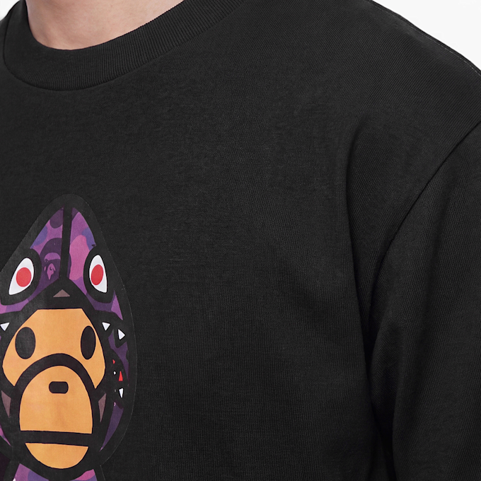 A Bathing Ape Color Camo Milo Shark FZH Tee black 104973 3