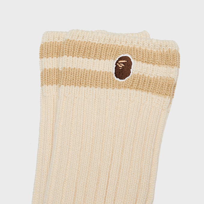 A Bathing Ape Chunky Ribbed Crew Socks ivory Undefined Color 105009 3