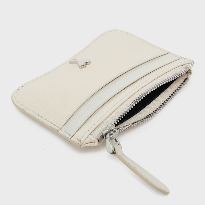 AMI PARIS Paris Zipped Card Holder Beige 106035 3