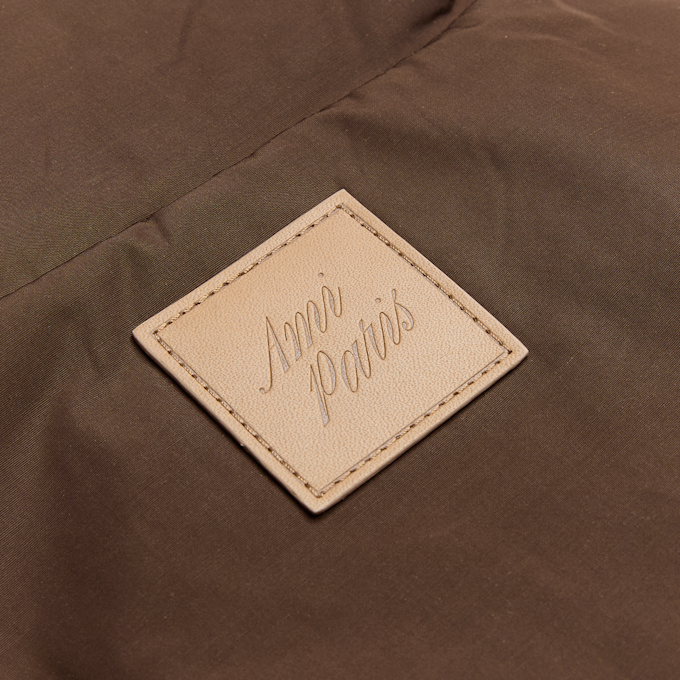 AMI PARIS Zipped Jacket With Nylon Details beige 106036 4