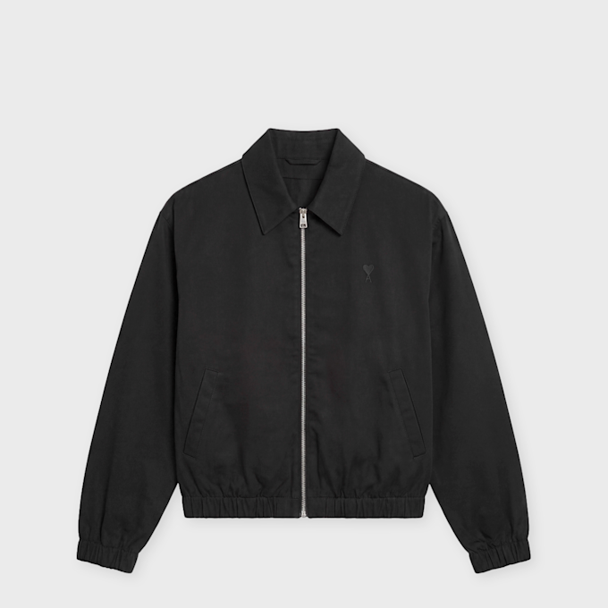AMI PARIS Ami De Coeur Padded Zipped Jacket black 106040 1