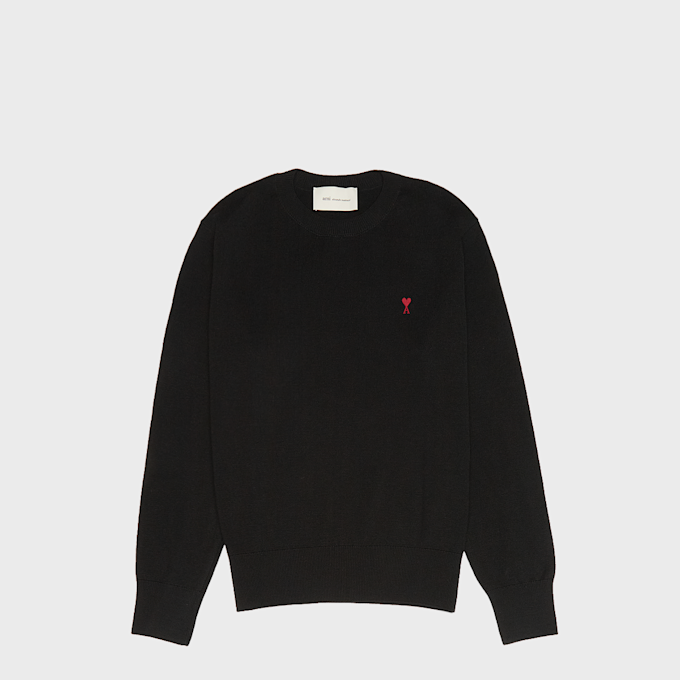 AMI PARIS Crewneck Sweater With ADC black 106037 1