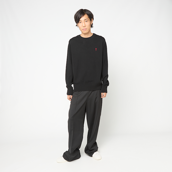 AMI PARIS Crewneck Sweater With ADC schwarz 106037 2