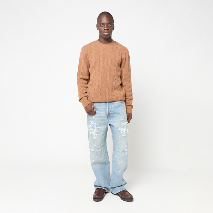 AMI PARIS Crewneck Sweater With Tonal ADC beige 106044 2