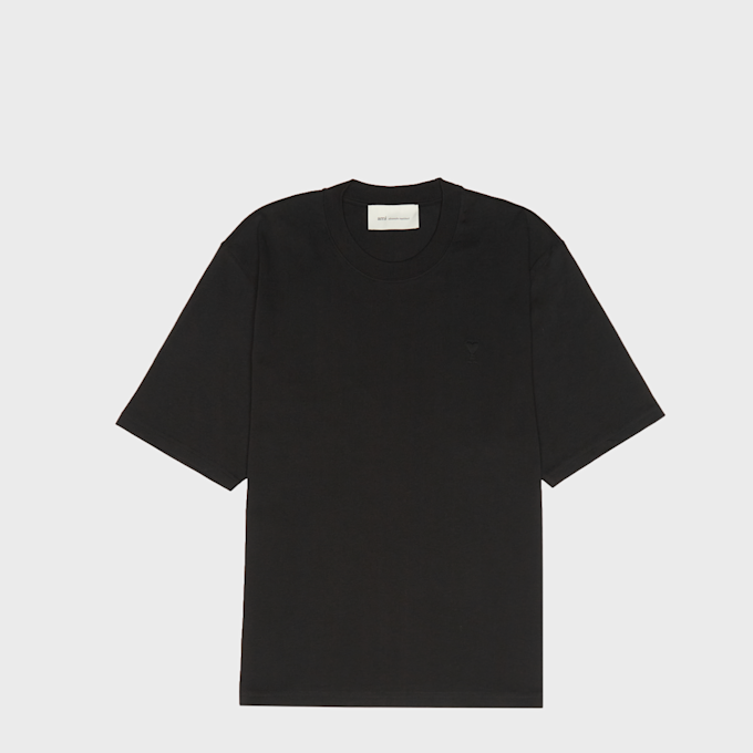 AMI PARIS T-Shirt Tonal Embossed zwart 106045 1