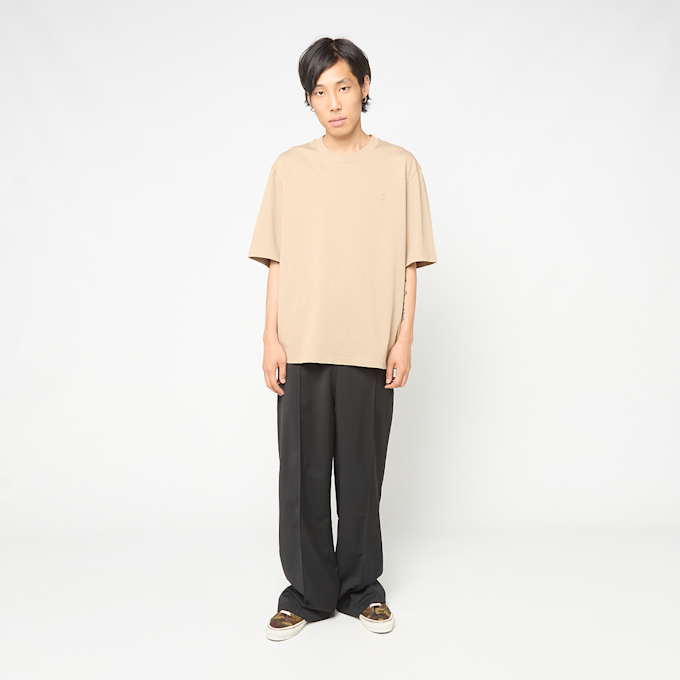 AMI PARIS T-Shirt Tonal Embossed beige 106048 2