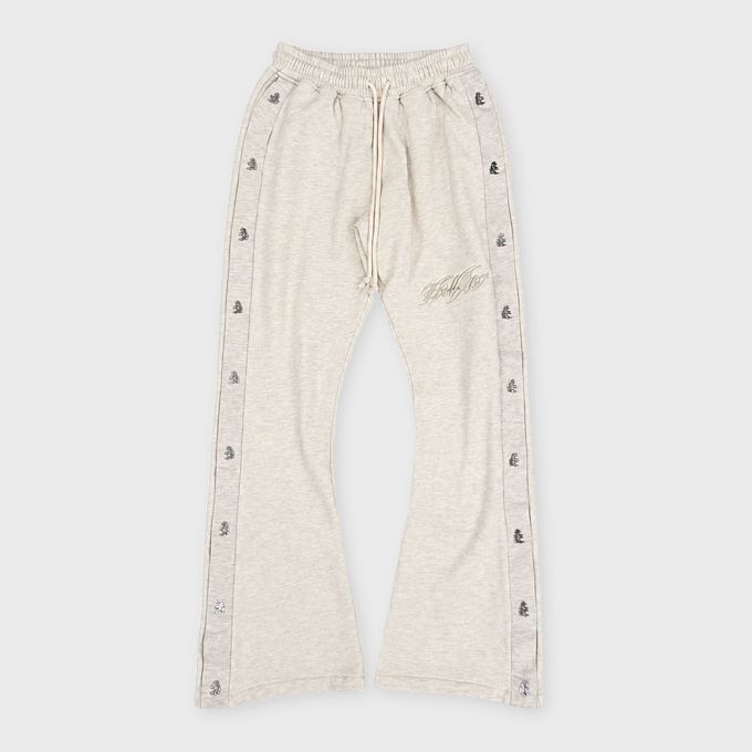 HELLSTAR Mirrorface Tattoo Logo Sweatpants beige 106149 1