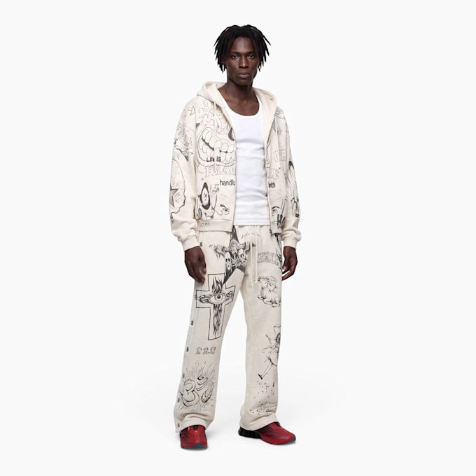 HELLSTAR Grafitti Zip Up beige 106151 2
