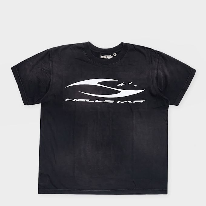 HELLSTAR Cursive Logo T-Shirt grey 106164 1