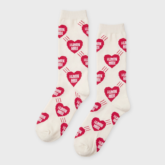 HUMAN MADE Heart Socks weiß 106638 1