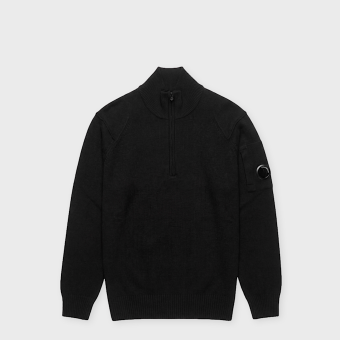 C. P. Company Lambswool GRS Half Zip Sweater schwarz 106825 1
