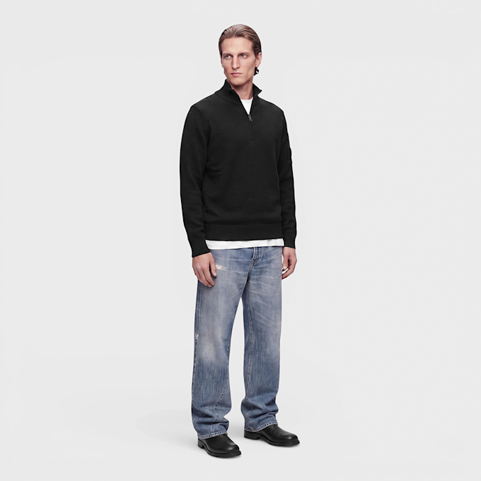 C. P. Company Lambswool GRS Half Zip Sweater schwarz 106825 2