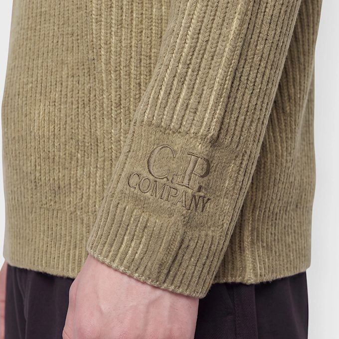 C. P. Company Knitwear Crew Neck In Cotton Chenille Beige 106827 3