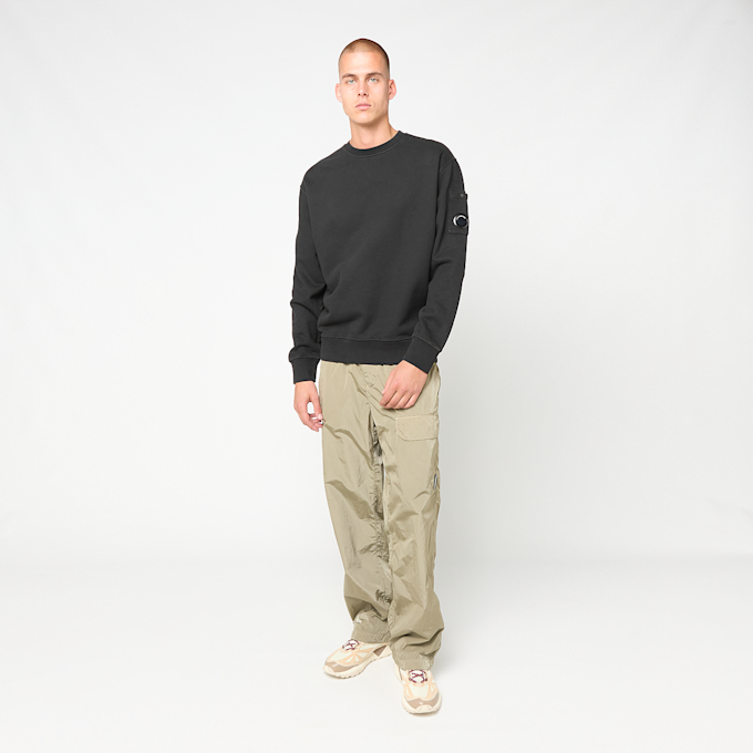 C. P. Company Brushed And Emerized Diagonal Fleece Crewneck schwarz 106833 2