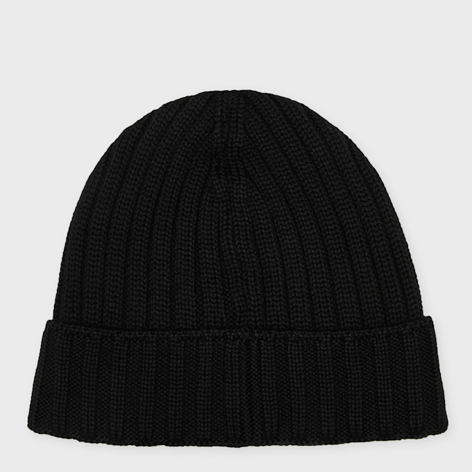 C. P. Company Extrafine Merino Wool Logo Beanie schwarz 106847 2
